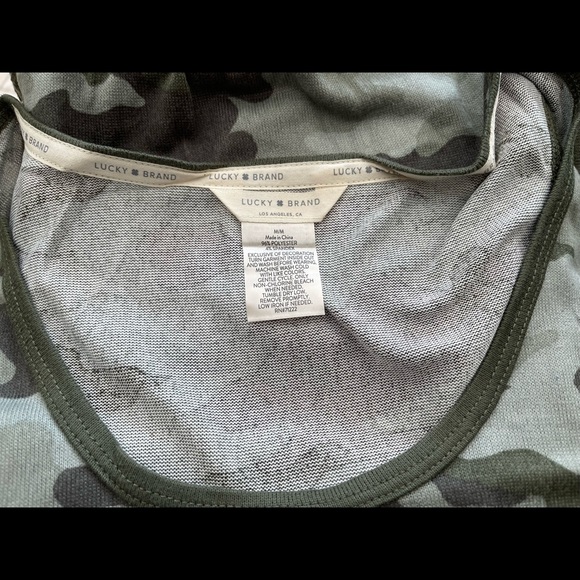 Lucky Brand Ladies' 4-Piece Pajama Set Green (Distressed Camo) S-M-L - Picture 8 of 12